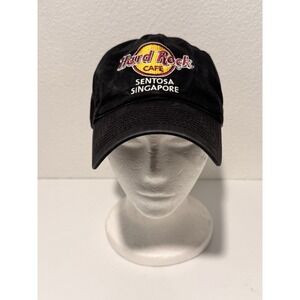 Vintage Hard Rock Cafe Sentosa Singapore Hat Cap Black Love All Serve All Logo